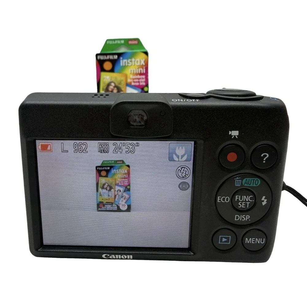 Canon PowerShot A2300 16MP Digital Camera 5x Zoom Tested w/ 4GB SD Card & Case